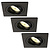 Faretti da Incasso LED Dimmerabili Nero - Sevilla - 5W - 2700K - 92mm - Quadrato - 3 pack