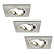 Faretti da Incasso LED Dimmerabili Inox - Sevilla - 5W - 2700K - 92mm - Quadrato - 3 pack