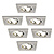 Faretti da Incasso LED Dimmerabili Inox - Sevilla - 5W - 2700K - 92mm - Quadrato - 6 pack