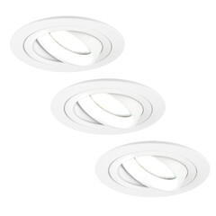 Faretti da Incasso LED Dimmerabili Bianco - Tokyo - 5W - 6500K -  ø92mm - 3 pack