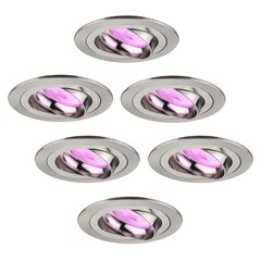 Faretti da Incasso Smart Inox - Tokyo - Smart WiFi - Dimmerabili - RGB+CCT - 6 pack