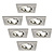 Faretti da Incasso LED Dimmerabili Inox - Sevilla - 5W - 4000K - 92mm - Quadrato - 6 pack