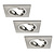 Faretti da Incasso LED Dimmerabili Inox - Sevilla - 5W - 6500K - 92mm - Quadrato - 3 pack