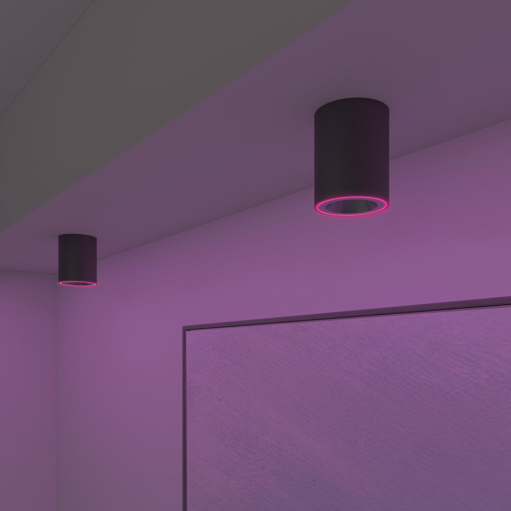 Calex Calex Faretto LED da soffitto Smart Halo - Nero - 6.5W - RGB+CCT -  Ø100mm