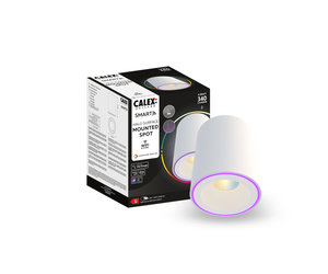 Calex Faretto LED da soffitto Smart Halo - Nero - 6.5W - RGB+CCT - Ø100mm 