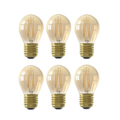 6x Lampadine LED E27 Filamento - 1W - 2100K - 50 Lumen - Oro