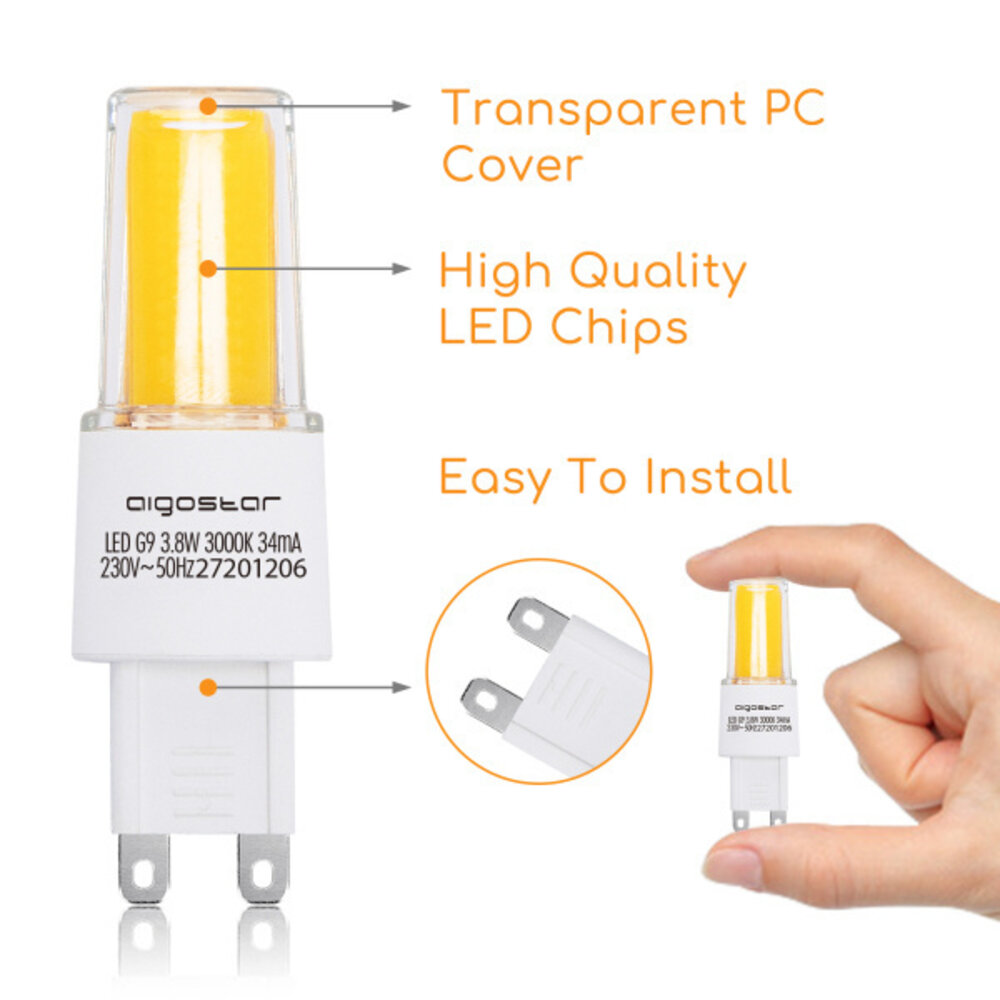 Lampadashop Lampadina G9 LED - 3.8 Watt - 470 Lumen - 3000K