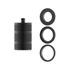 Calex Portalampada E27 – Ø60mm – H100mm - Nero