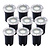 9x Faretto Segnapasso LED Rotondo - IP67 - 5W - 6500K - 1m Cavo