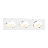 Lampadashop Faretti da Incasso LED Dimmerabili Triplo - Rettangolo - 5W - 2700K - Bianco