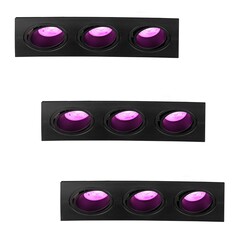 Faretti da Incasso LED Dimmerabili Triplo - 4,9W - RGB+CCT - 215mm - 3 pack
