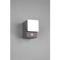 Trio Lighting Applique da Esterno LED con Sensore - 3000K - 7W - IP54 - Cube - Antracite