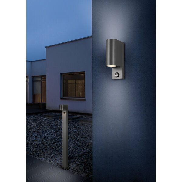 Trio Lighting Lampada da Terra da Esterno con Sensore - 100 cm - GU10 - Roya - Antracite