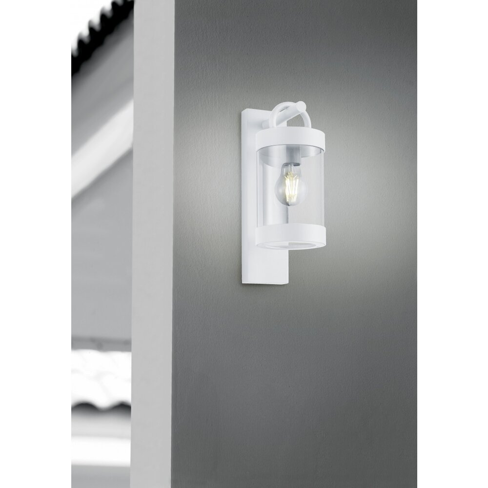 Trio Lighting Applique da Esterno LED con Sensore Crepuscolare - E27 - IP44 - Sambesi - Bianco