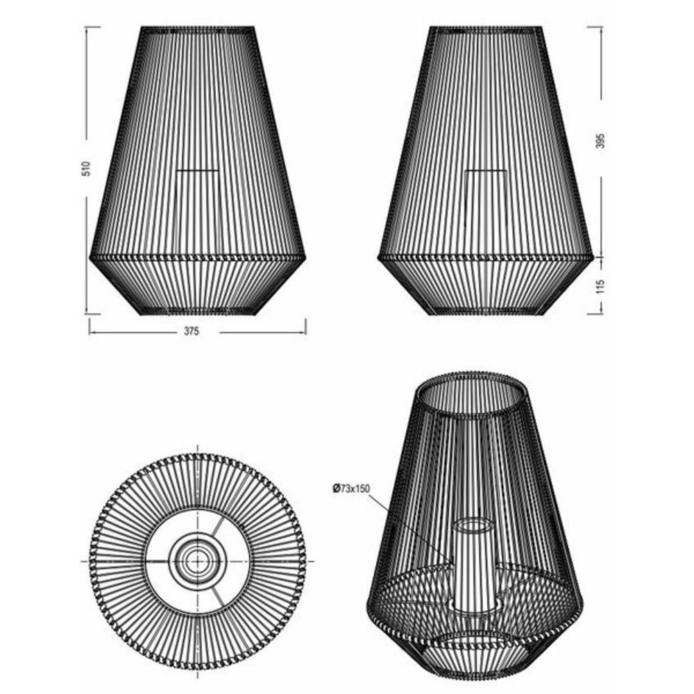 Trio Lighting Lampada da Tavolo Solare LED con Effotto Fiamma - 51 cm - 2W - IP44 - Mineros - Grigio