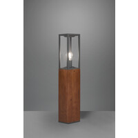 Trio Lighting Lampada da Terra da Esterno - 80 cm - E27 - Garonne - Antracite con Legno