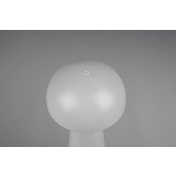 Trio Lighting Lampada da Tavolo LED Ricaricabile con Porta USB - 22,5 cm - 3000K - 2W - IP44 - Lennon - Grigio