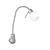 Lampada da Presa con Interruttore - Fred - Attacco G9 - 3W - 3000K - Dimmerabile - Nichel