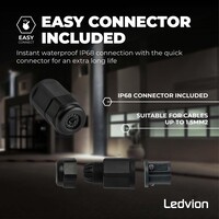 Ledvion Proiettore LED 200W - Osram - IP65 - 120lm/W - Colore Bianco Naturale - 5 Anni di Garanzia