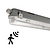 Plafoniera LED da 60 cm con Sensore - IP65 - Clip Inox - Stagna