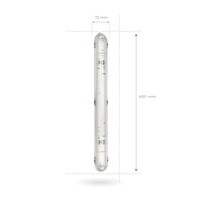Ledvion Plafoniera LED da 60 cm con Sensore - IP65 - Clip Inox - Stagna