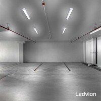 Ledvion Plafoniera LED da 60 cm - Samsung LED - IP65 - 20W - 140 lm/W - 6500K - Collegabile - 5 anni di garanzia