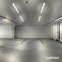 Ledvion Plafoniera LED da 120 cm - Samsung LED - IP65 - 36W - 140 lm/W - 4000K - Collegabile - 5 anni di garanzia