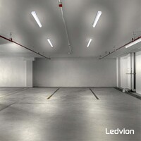 Ledvion 3x Plafoniera LED da 60 cm - Samsung LED - IP65 - 20W - 140 lm/W - 4000K - Collegabile - 5 anni di garanzia