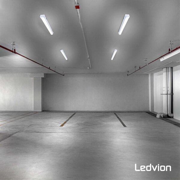 Ledvion 3x Plafoniera LED da 60 cm - Samsung LED - IP65 - 20W - 140 lm/W - 6500K - Collegabile - 5 anni di garanzia