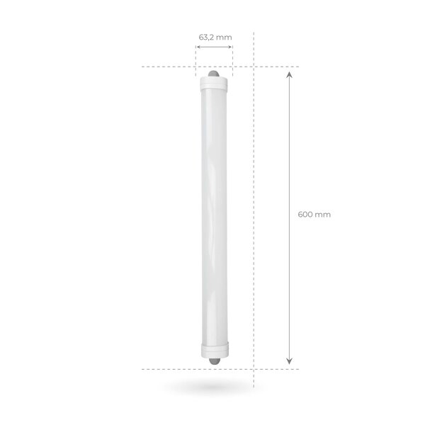 Ledvion 3x Plafoniera LED da 60 cm - Samsung LED - IP65 - 20W - 140 lm/W - 6500K - Collegabile - 5 anni di garanzia