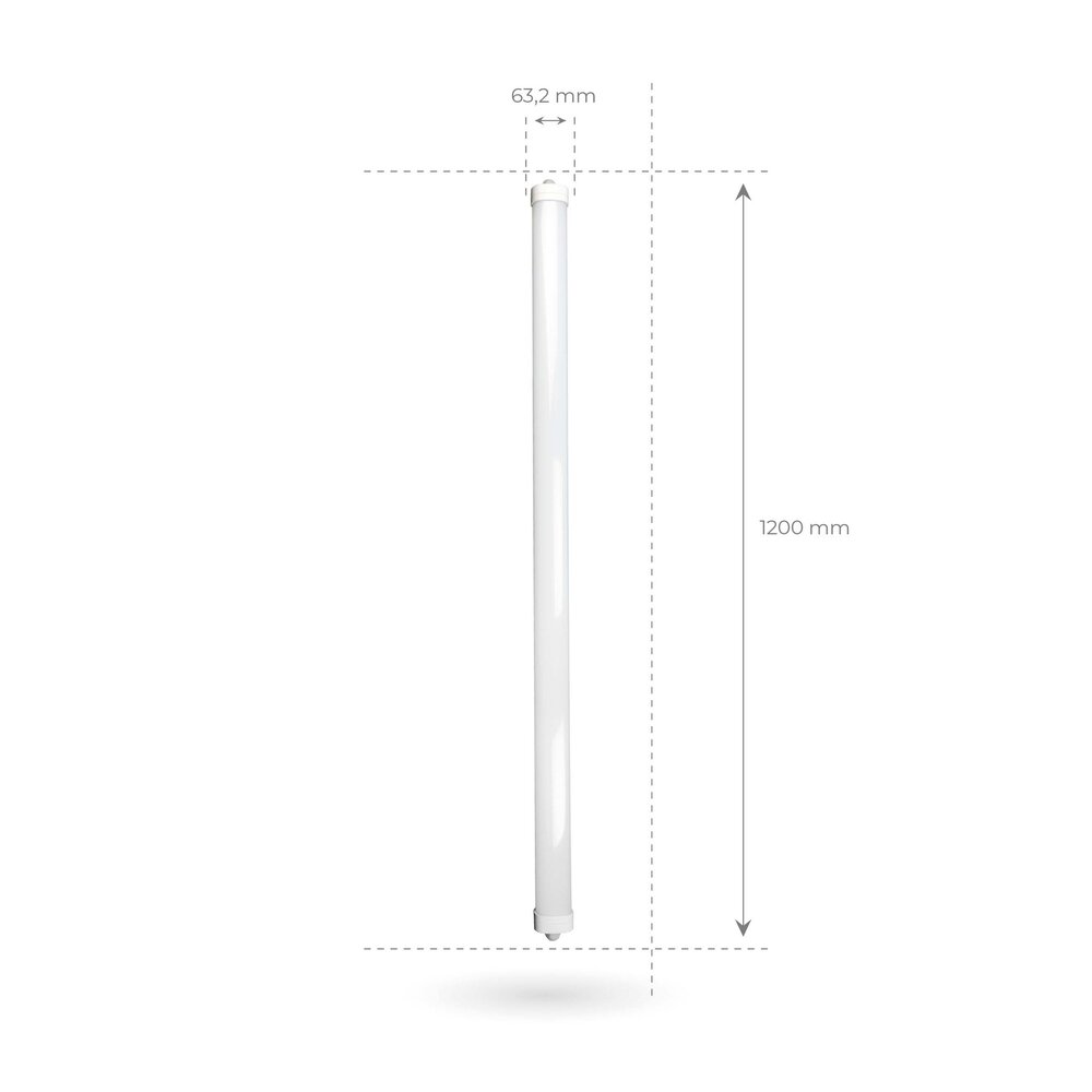 Ledvion 3x Plafoniera LED da 120 cm - Samsung LED - IP65 - 36W - 144 lm/W - 6500K - Collegabile - 5 anni di garanzia