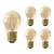 5x Lampadina LED E27 Filamento - 1W - 2100K - 50 Lumen - Oro