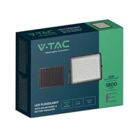 V-TAC Solar Proiettore LED 180W - 1800 Lumen - 4000K - IP65 - 16000mAh