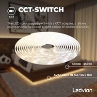 Ledvion Striscia LED - 3 Metri - 3000K-6500K - 24V - 9W - Pronto all'uso