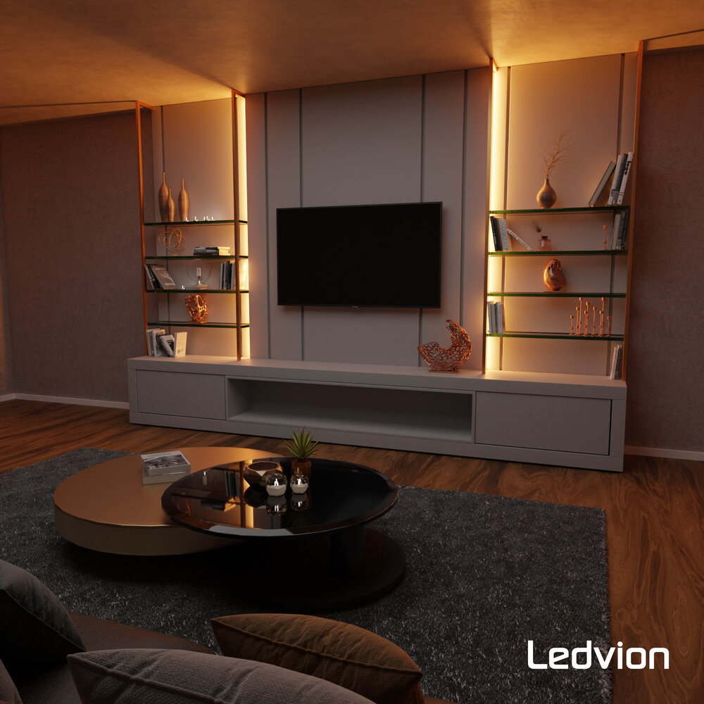 Ledvion Striscia LED - 3 Metri - RGB + 3000K - 24V - 9W - Pronto all'uso