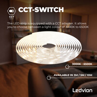 Ledvion Striscia LED - 5 Metri - 3000K-6500K - 24V - 13W - Pronto all'uso