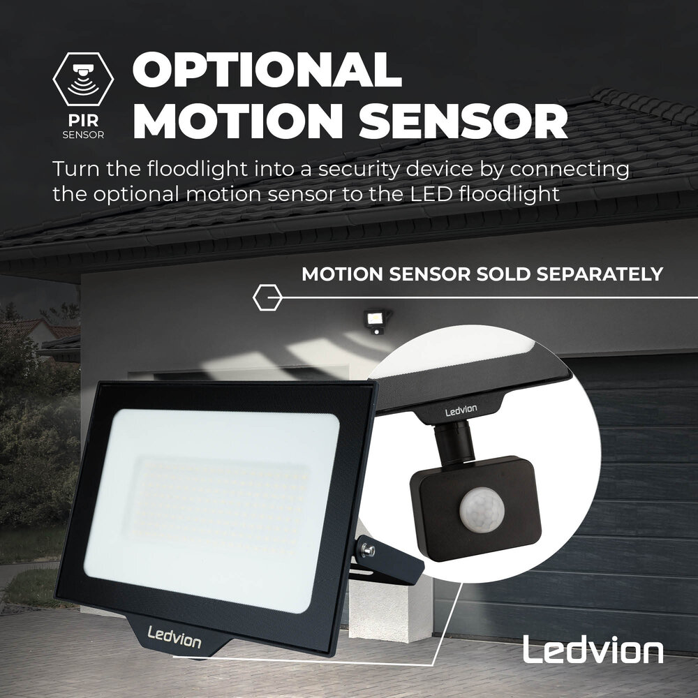 Ledvion Proiettore LED 200W - Osram - IP65 - 120lm/W - Colore Bianco