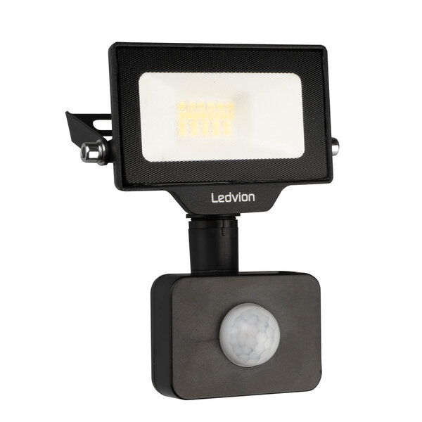 Ledvion Proiettore LED 10W - Osram - Sensore di Movimento - IP65 - 110lm/W - 4000K