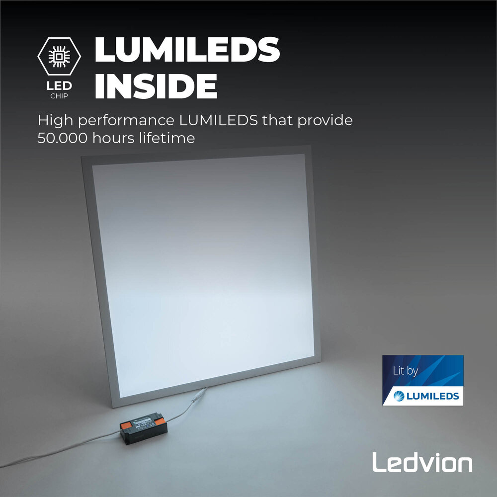 Ledvion 6x Pannello LED 60x60 - 36W - Lumileds - 125Lm/W - 6500K