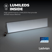 Ledvion 6x Lumileds Pannello LED 120x30 - 36W - 6500K - 125 lm/W - 5 anni di garanzia