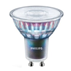 Philips Lampadina LED GU10 - Dimmerabile - 3,9W - 3000K - 280 Lumen - Trasparente