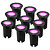 9x Faretto Segnapasso LED Rotondo - IP67 - 4,9W - RGB+CCT - 1m Cavo - Nero