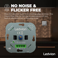 Ledvion Dimmer LED 5-150 Watt 220-240V - Taglio di fase - Universale - Completo