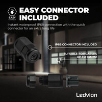 Ledvion Proiettore LED 100W - Osram - Sensore di Movimento - IP44 - 120lm/W - 4000K - 5 Anni di Garanzia