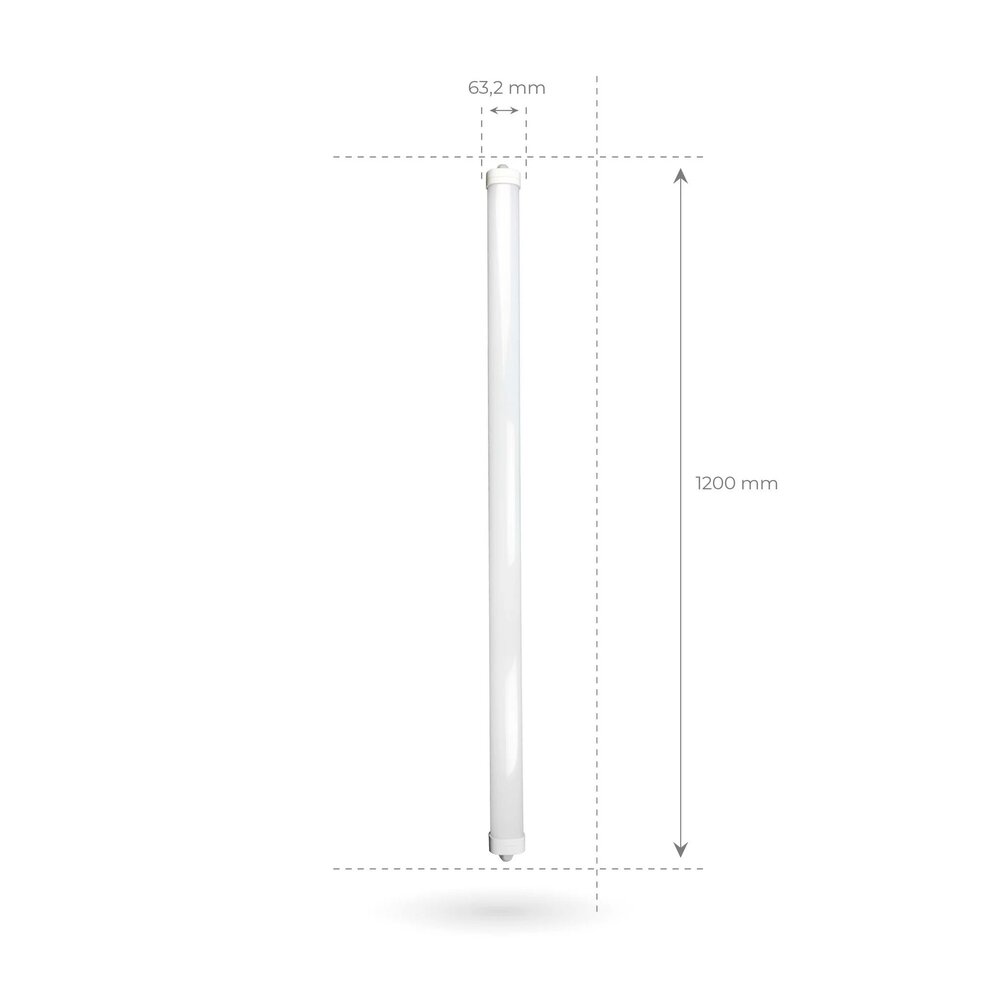 Ledvion 3x Plafoniera LED da 120 cm - Samsung LED - IP65 - 36W - 140 lm/W - 4000K - Collegabile - 5 anni di garanzia