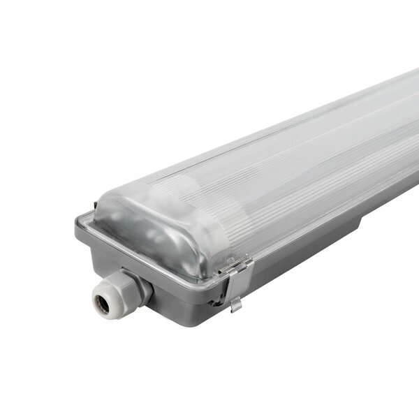 Ledvion Plafoniera Tubo LED da 60 cm - Stagna - 2x7W - 4000K - IP65 - con 2 Tubi LED