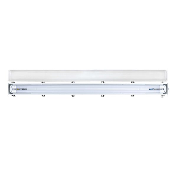 Ledvion Plafoniera Tubo LED da 120 cm - Stagna - 2x18W - 6660 Lumen - 6500K - Alta Efficienza - Etichetta Energetica B - IP65 - con 2 Tubi LED
