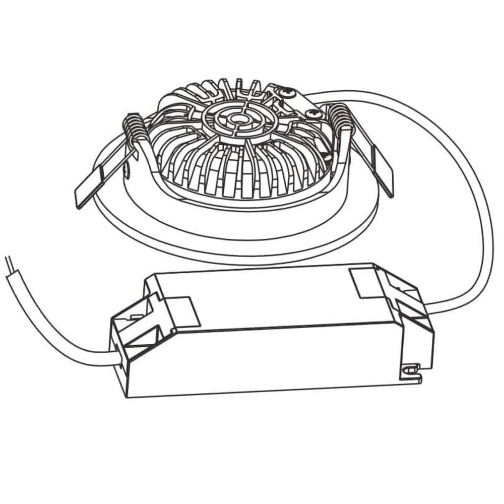 Lampadashop Faretto da Incasso LED Acciaio Inox - 5W - IP42 - 2200K - Inclinazione