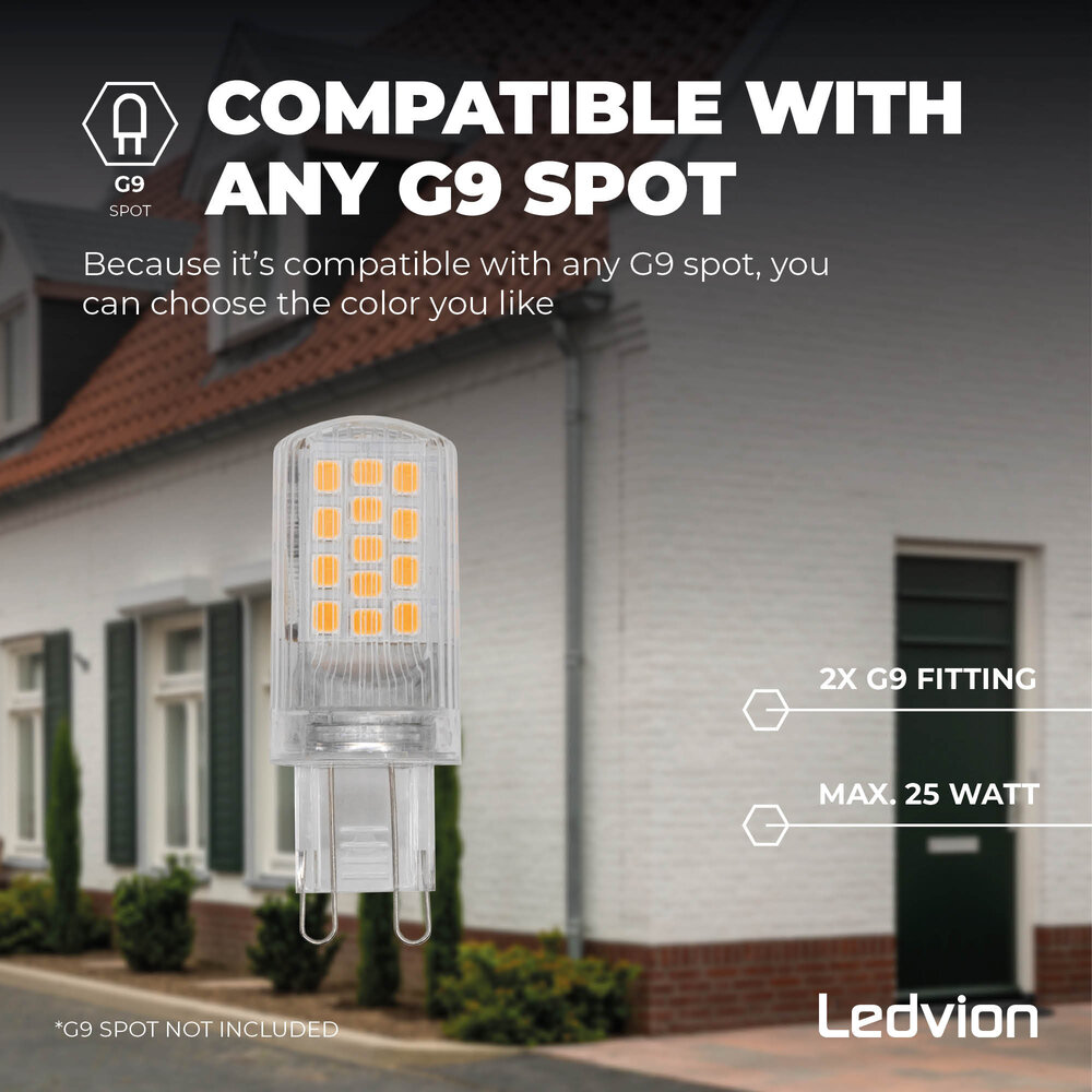 Ledvion Applique da Parete LED - 2x Attacco G9 - IP44