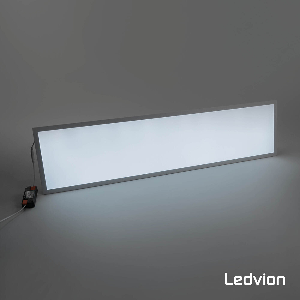 Ledvion 6x Pannello LED 120x30 - UGR <19 - 24W - 210 Lm/W - 6500K - 5 anni di garanzia - Classe energetica A
